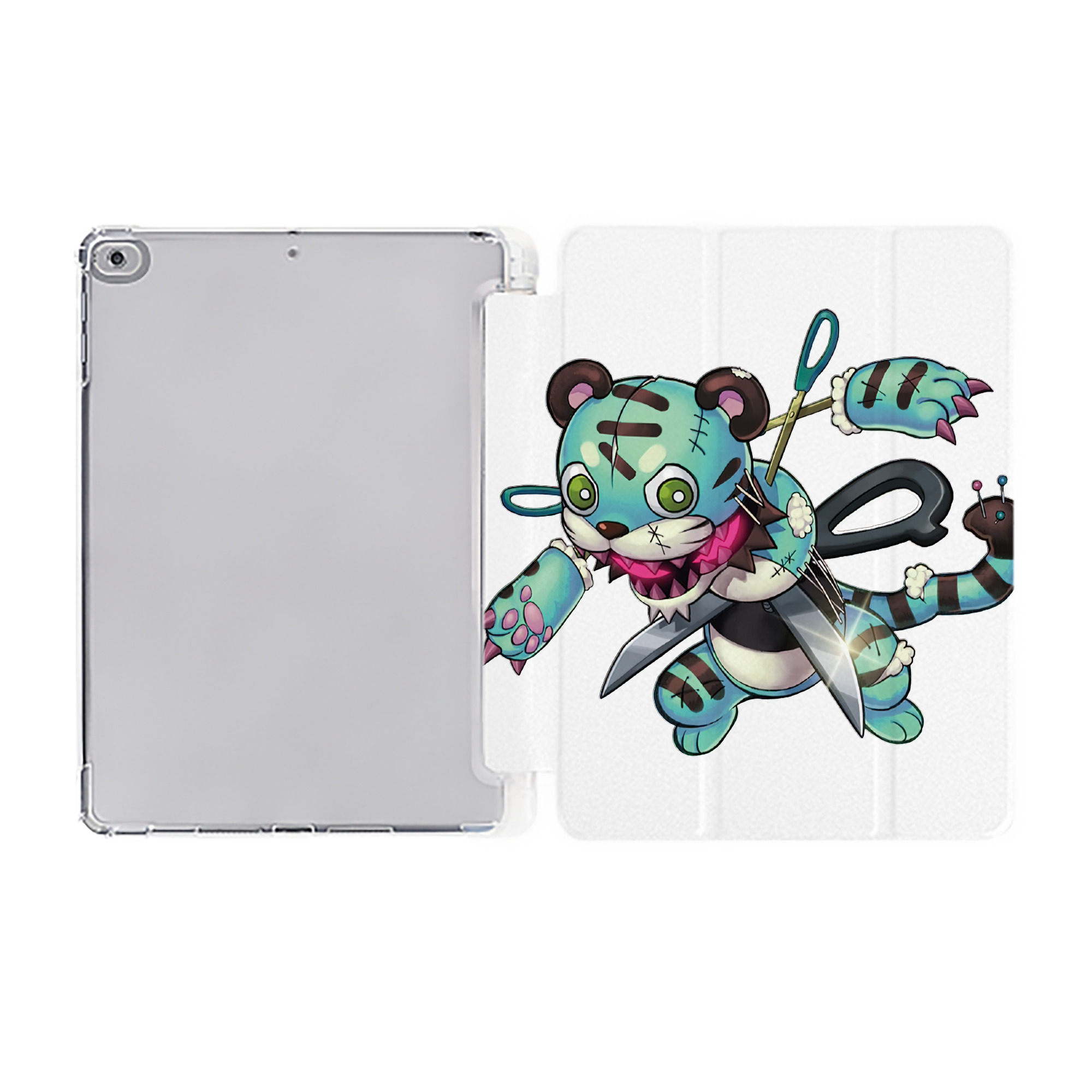 （画像用） 遊☆戯☆王 Yu-Gi-Oh! IPad ケース ペン収納付き 三つ折りスタンド PUレザー×シリコン 対応機種9.5/10.5/10.9インチ
